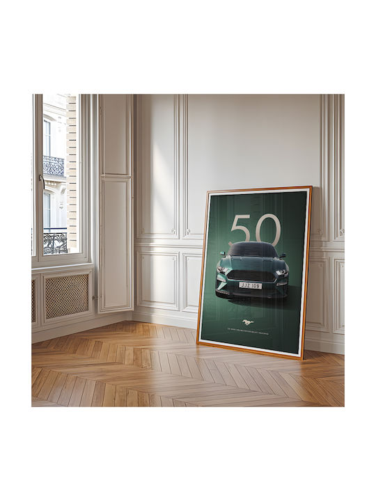 Poster 50 Years Mustang Car Cr001 30cm X 40cm W...