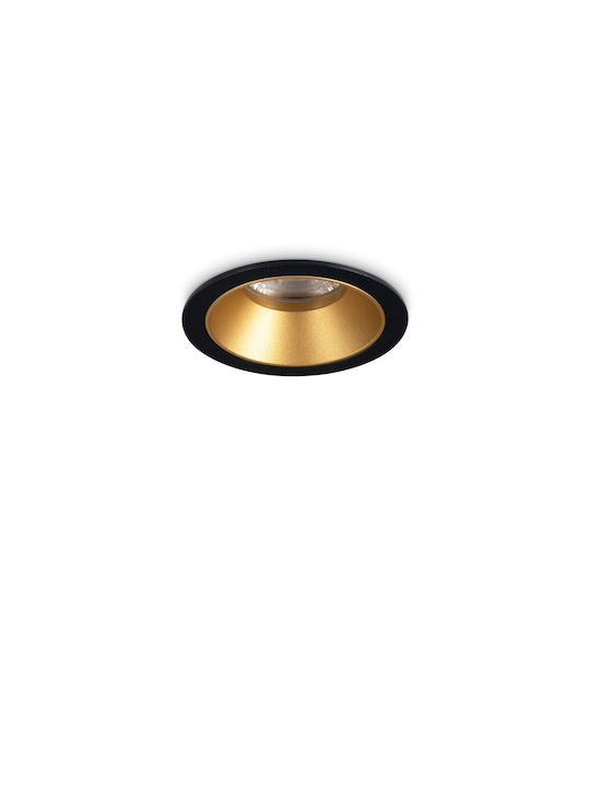 Ideal Lux Металик Вграден Спот с Патрон Вграден LED Черен 5.8x5.8см. 1бр