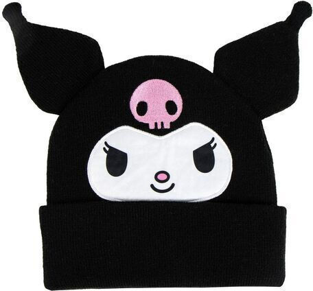 Hello Kitty Kuromi Beanie Unisex Knitted Beanie in Black Colour