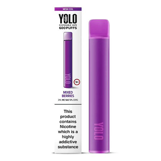 Yolo Yolo Einweg-E-Zigarette 600 Einweg-E-Zigaretten Mixed Beeren 2ml 20mg Braune