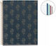 Miquelrius Ruled Spiral Notebook 100 Paper Sheets 14.8x21cm 70g British Bloom Bouquets
