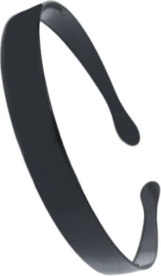 Black Plastic Matte Headband with Teeth 1.3cm