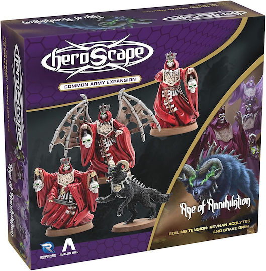 Heroscape Revnan Acolytes & Grave Grim Army Expansion 4 Assembled Unpainted Figures & 2 Army Cards Miniatures Game Accessory