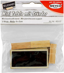 Mini ChalkBoard Negre Mini Stand Meyco 405-57 Set 3 Bucăți Mini ChalkBoard Negre Mini Stand Meyco 405-57 Set 3 Bucăți