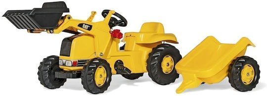 Kids Foot-to-Floor Ride On Tractor with Trailer & Pedal CAT Beige