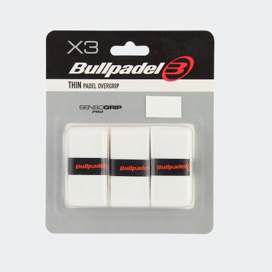 Bullpadel Gb-1603 Thin Padel Overgrips X 3 White