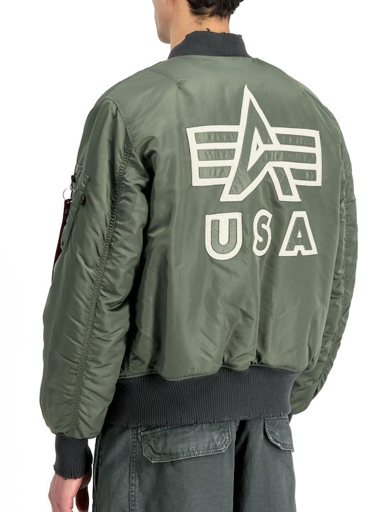 Ma-1 Μπουφάν Bomber Αδιάβροχο Vintage Green