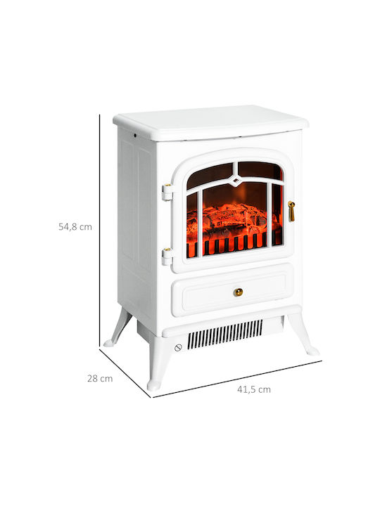 HomCom Επιδαπέδιο Ηλεκτρικό Τζάκι 1850W