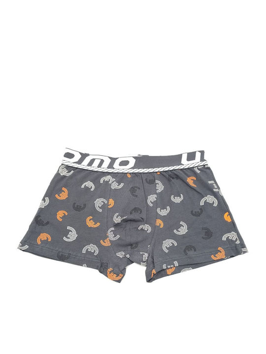 Topaki Herren Boxershorts Grau Anthrazit Mit Mu...
