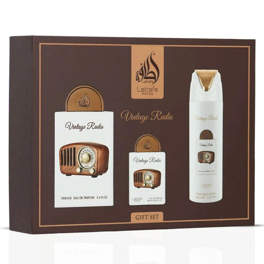 Lattafa Pride Vintage Radio Set cu Eau de Parfum | Skroutz Romania