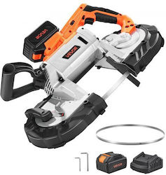 Kit Portabil Fără Fir Fierăstrău Panglică Vevor 20V Baterie Încărcător Adâncime Tăiere 127 Mm X 115 Mm Fierăstrău Panglică Pentru Metal Motor Fără Perii Viteză Variabilă 0-192 M Min Tăiere Metal Lemn