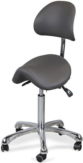 Habys Medical Stool with Backrest Gray T-PZSFTAB004