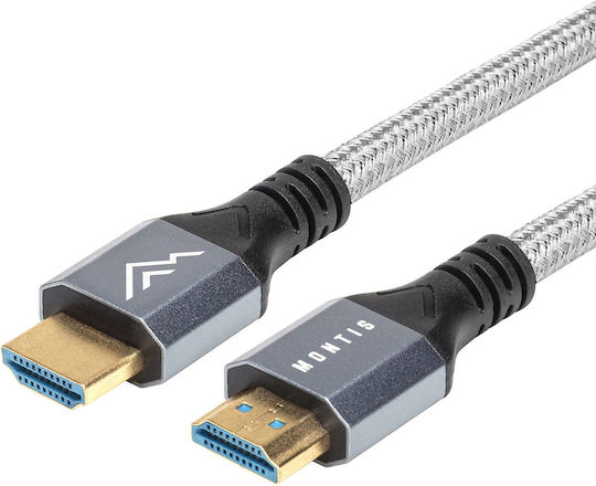 Montis HDMI 2.1 Ultra High Speed 48Gbps 4K 120Hz HDR VRR Cable HDMI male - HDMI male 1m Μαύρο