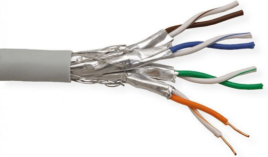 Value 100m Rj45 S Ftp Cat.7 Solid Wire Network Cable Reel Value 21.99.0886