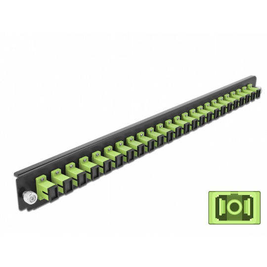 Delock Delock 43356 Front Patch Panel 19" 24-port Sc Simplex Om5 Case Light Green