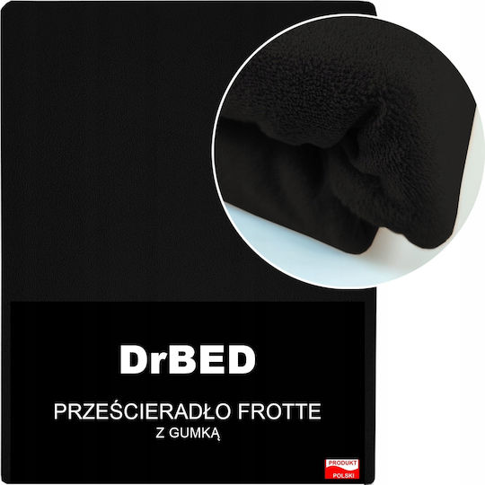 Drbed Protecție pentru Saltea Semi-dublu cu Fustă Negru 120x200cm
