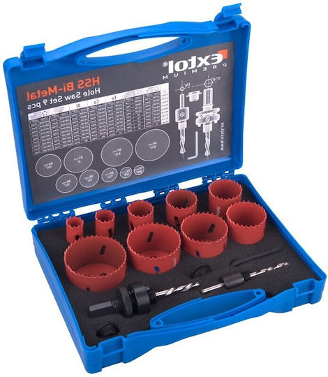 Extol Ferăstrău de găurit HSS Tăiere uscată cu diametru între 19mm și 64mm pentru Lemn, Metal, Cărămidă refractară și Plastic