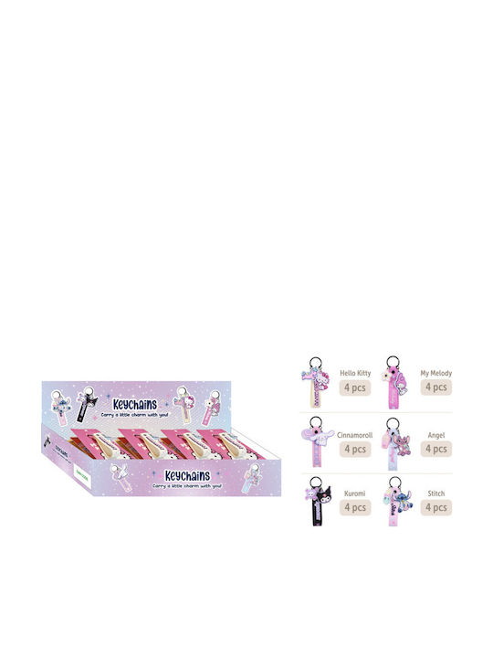 Stitch & Hello Kitty Display 24 Keychains 14cm