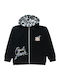 Bluza și Hanorac Pentru Copii Cardigan Cu Glugă Negru