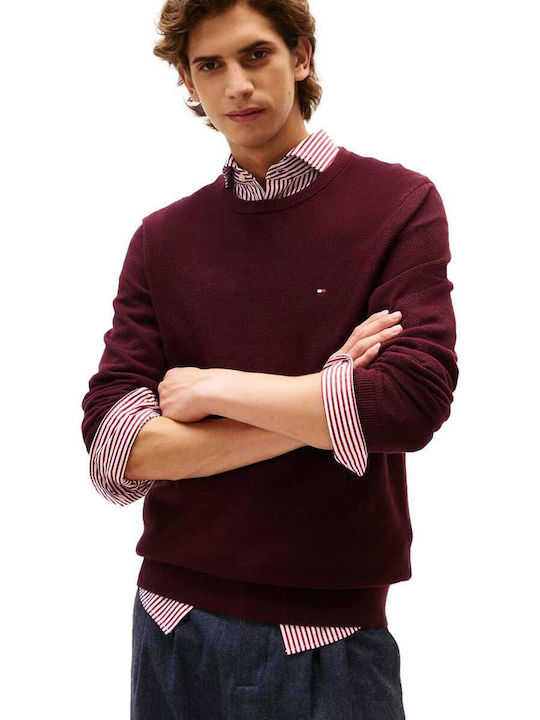 Tommy Hilfiger Crew Neck Pulover Burgundy