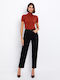 High Waist Women's Jean Trousers Black