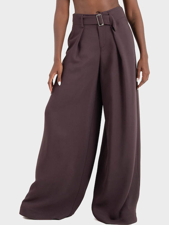 Pants Women's Fabric Trousers Black, Purple