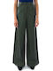 Damen Hoch tailliert Stoff Hose Khaki