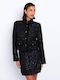 Toi&Moi Women's Blazer Black with Sequins