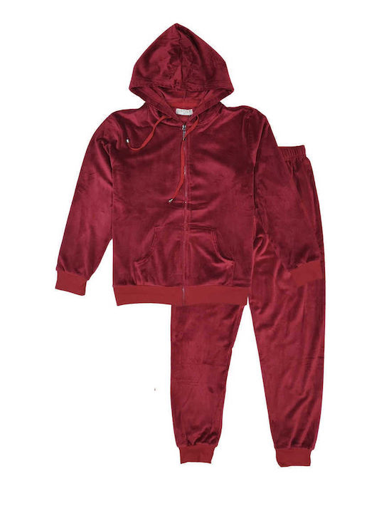 Долнище на анцуг Велур Burgundy