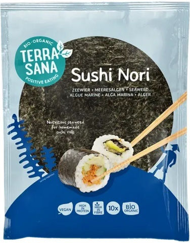 Terrasana Sushi Nori Algen 25g 10 Stück Bio