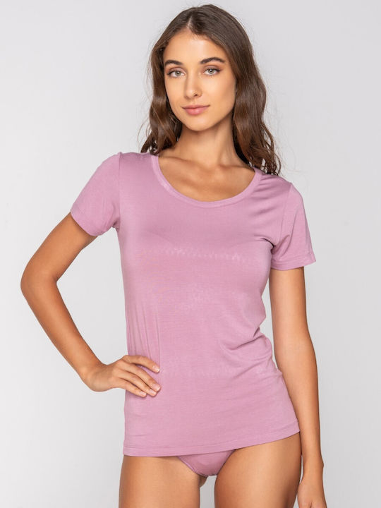 Luna Touch Mâneca scurta Pink Tricou pentru femei