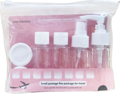 Bottle Set Travel Size Bottles Transparent Necessaire Set 5 Pieces Yp-827