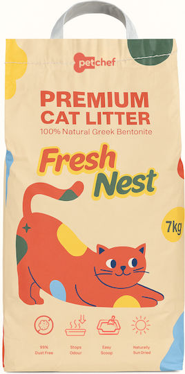 Petchef Bentonit Katzenstreu ohne Duft 7kg