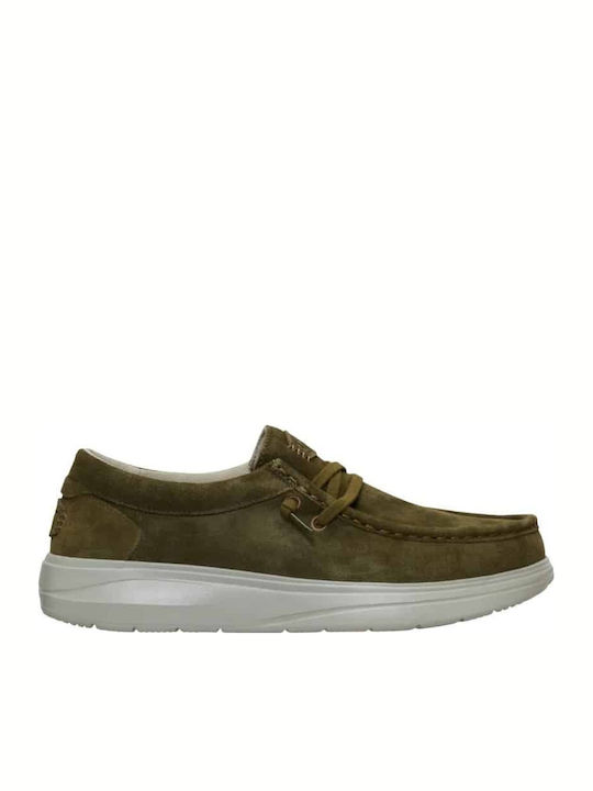 Wally Men's Suede Moccasins Green