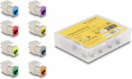Delock Set 8 Bucăți Rj45 Cat.6a Keystone Modul Lsa Delock 87896