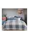 Nef-Nef Homeware Комплект Плик за Завивка Памучен Единичен с Калъфка 170x240 Casual Check Деним