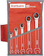 Ratchet Combination Wrench Set Extol 8-19 Mm Crv/s2 5 Pieces