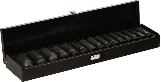 Set Chei Tubulare de Impact Lungi Kraft&dele Kd11769 1/2" 15 Bucăți