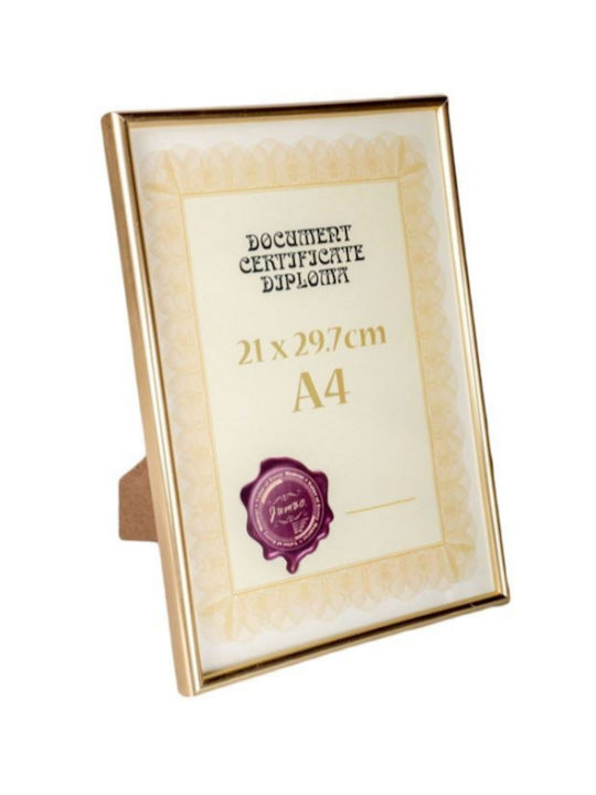Κορνίζα Ξύλινη με Χρυσό Πλαίσιο