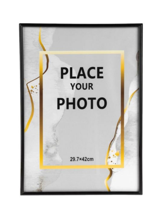 Wooden Photo Frame with Black Frame