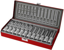 Комплект 18 Allen Ключове Extol 1/4" 1/2" Crv Стомана