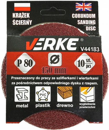 Set 10 Textile Discs Abrasive Cloth V44183 Verke