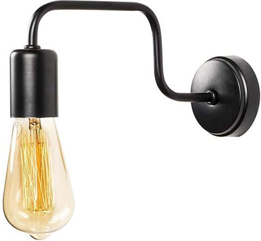 Pakketo Kerquin Lampa De Perete Neagră 28x10cm Pakketo Kerquin Lampa De Perete Neagră 28x10cm