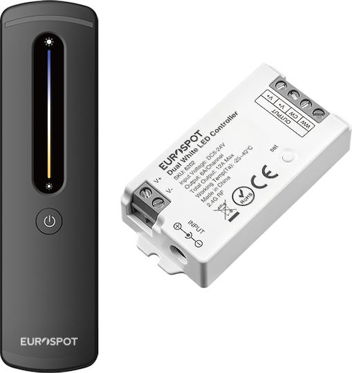 Eurospot LED Kit Controller+ Black Remote RF 2.4GHz CCT Strip EU6044