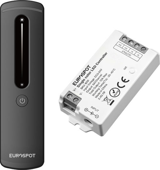Eurospot Led Kit Controller+ Μαύρο Remote Rf 2.4ghz Μονόχρωμη Ταινία Eu6042