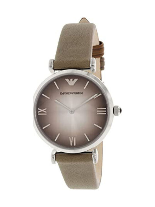 Emporio Armani Ceas Dama 32mm Baterie Cu Curea Din Piele Maro