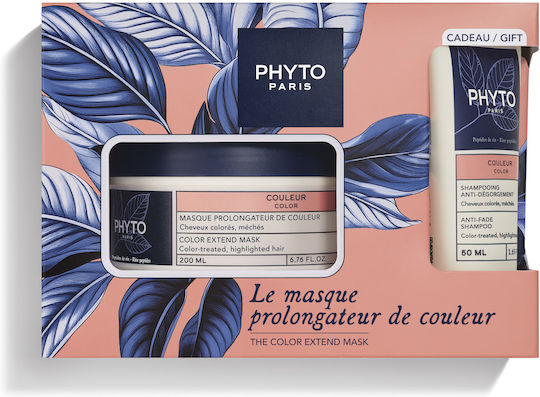 Phyto Color Hair Care Set for Color Protection for Coloured Hair with Shampoo & Mask
