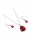 Amalfi Accessories Set cu Colier & Cercei din Argint cu Pietre