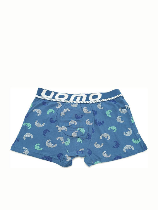 Topaki Herren Boxershorts Sky Blue mit Mustern ...