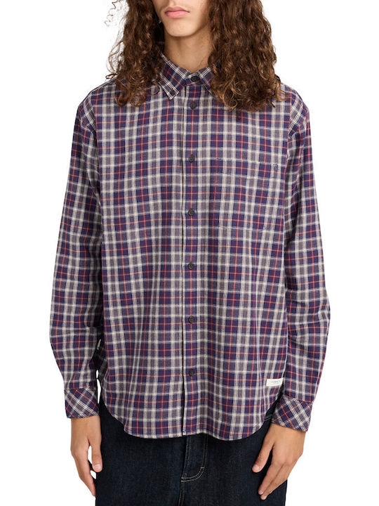 Long-sleeved Flannel Shirt Checked Graystone